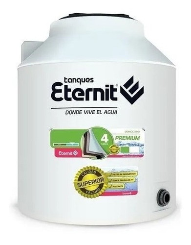 Tanque De Agua Eternit Premium 600l Blanco Equipado