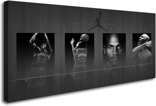 Cuadro Decorativo Panoramico Michael Jordan Diseño 40x80cm