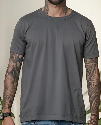 Camiseta Masculina Lisa Básica 100% Algodão Leve Confortável