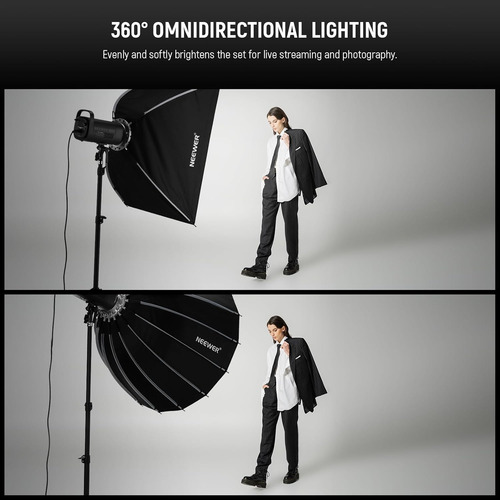 Softbox Bowens 120cm Parabólico Para Iluminación Continua