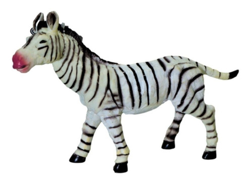 Imagen 1 de 3 de Animal De Selva Wild Life Soft Touch Pvc Cebra 26 Cm Tiovivo
