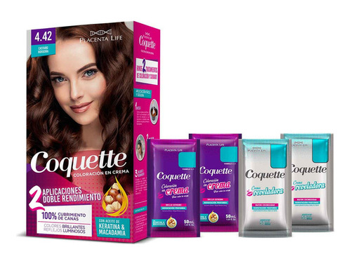 Coquette Tinte 4.42 Castaño Borgoña Kit 2 Aplicaciones