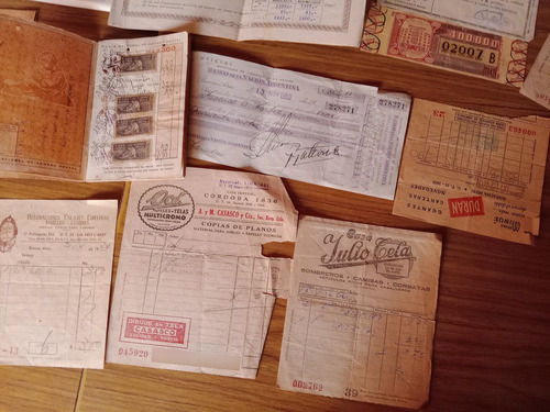 Lote Papeleria Bancaria Antigua Cheque Lib.ahorro Postal Etc (Usado)