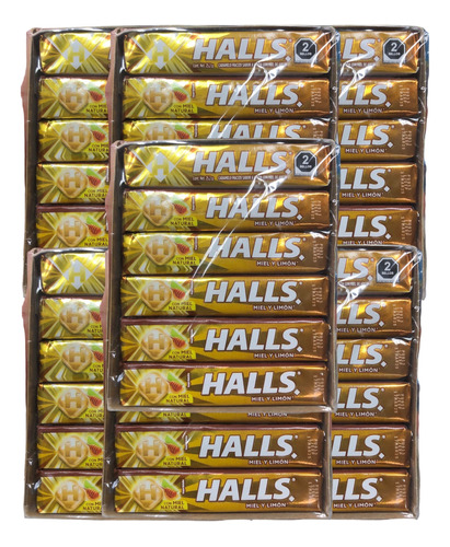 Pastillas Miel Limón Halls 84pz De 9 Caramelos C/u Adams 