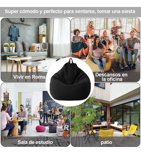 100×120cm Puf Gigante En Forma De Pera Y Sin Relleno,lavable