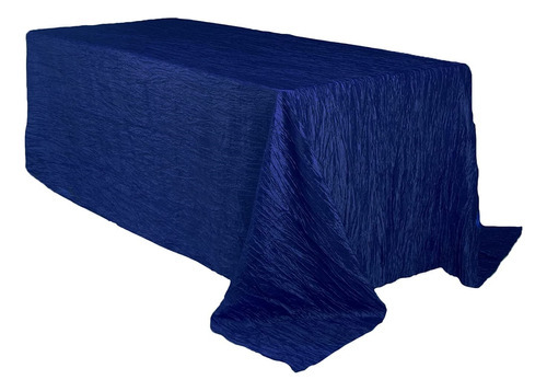 Mantel Color Azul Marino Para Mesa Rectangular De 6 Pies