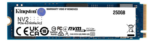 Disco Interno Ssd M.2 2280 Kingston Nv2 250gb Nvme Pcie 4.0