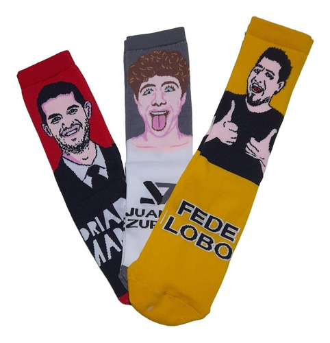 Calcetas Fedelobo, Juanpa Zurita, Adrián Marcelo 3 Pares