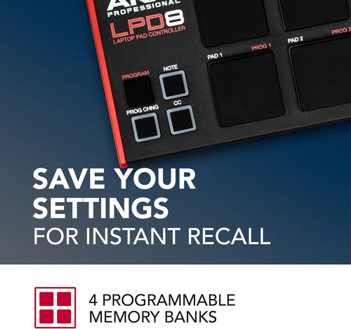 Akai Professional Lpd8 - Controlador Midi Usb Con 8 Respo...