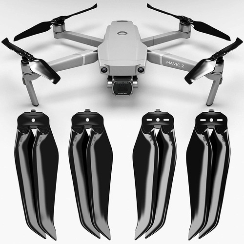 Hélices Mas Sigilo Para Dji Mavic  X En Negro En Conju...