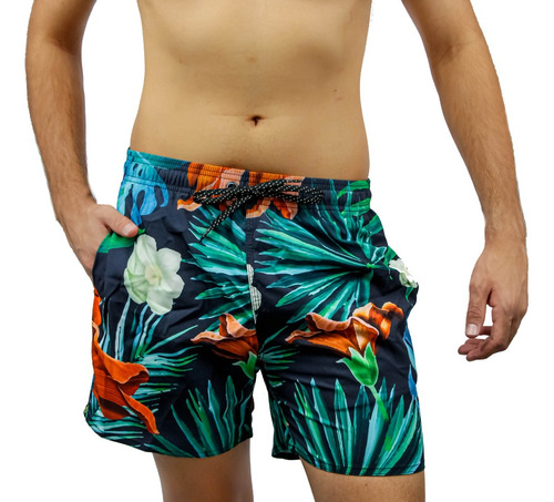 Bermuda Praia Short Blue Floral