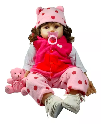 vestido para bebe reborn 60 cm a 62cm. roupa de boneca