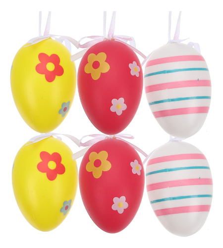 Decoraciones Colgantes De Pascua Con Forma De Huevo, 6 Unida