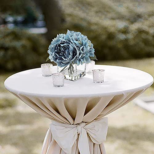Hortensias, Peonías Y Rosas Artificiales De Seda Con Jarrón