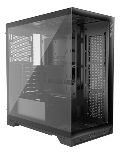 Ventiladores Gabinete Xpg Invader X Black Atx 5 Cristal Temp Cor Preto