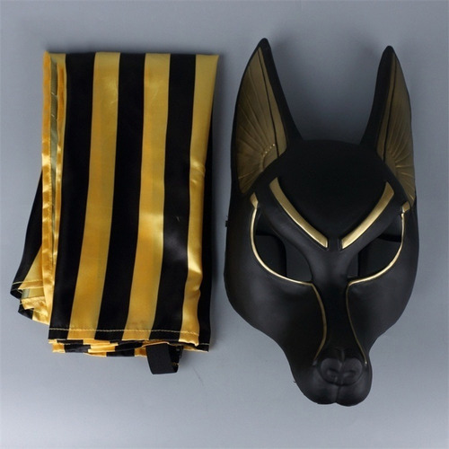 Mascarilla Egipcia Anubis Cosplay Cabeza De Lobo Chacal Anim