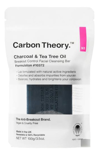 Carbon Theory Charcoal & Tea Tree Oil Limpiador Facial Barra