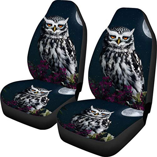 Fundas De Asiento Estampado De Búho Y Luna Decoración...