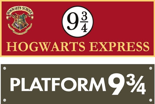 Carteles Plataforma 9 3/4 Platform Harry Potter Combo 2