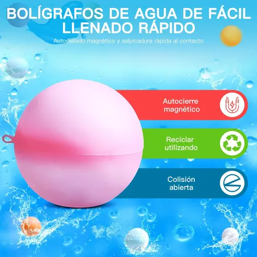 12 Globos Agua Reutilizables: Juguetes Piscina Niños 3-12 | Cuotas sin
