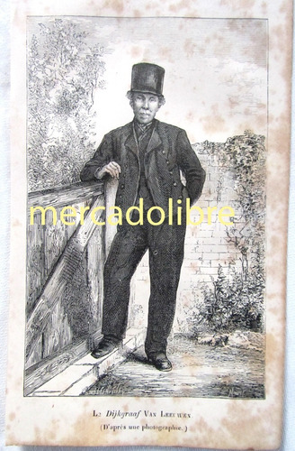 Antiguo Grabado Holanda 1878 Dijkgraaf Van Leeuwen Nederland