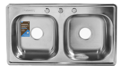 Fregadero Aceroinox Doble Ponchera 84cmx48cmx15cm Faguax