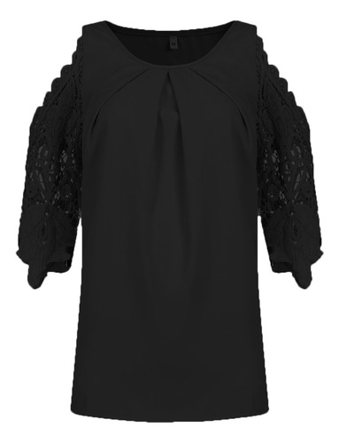 Top De Encaje Con Hombros Descubiertos Para Mujer, Para Ir A