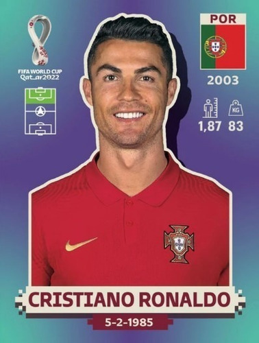 Lamina Cristiano Ronaldo Por 18 Album Mundial Qatar 2022