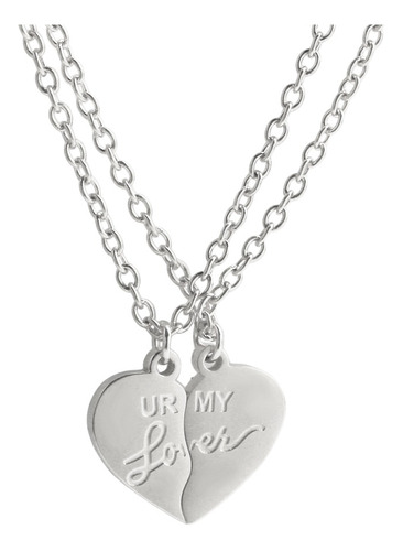 Collar Taylor Swift Lover Duo Dupe Corazón Novios Pareja