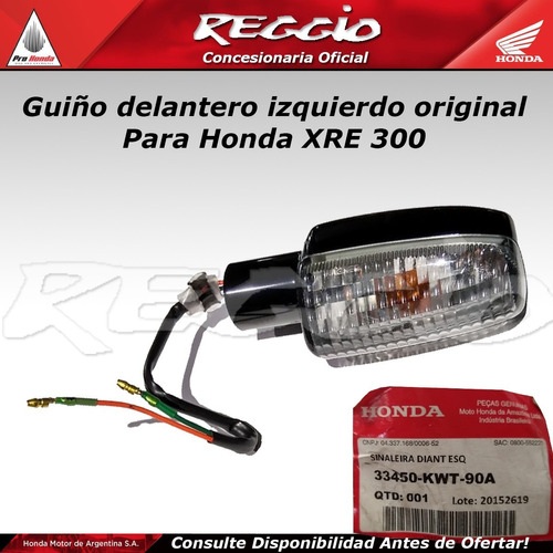Guiño Delantero Izq Orig Para Honda Xre 300 Reggio Motos