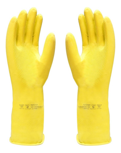 Luva Latex Verniz Silver Amarela Tam Xg Imbat