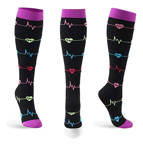 7 Pares De Calcetines De Compresión Para Correr Y Viajar