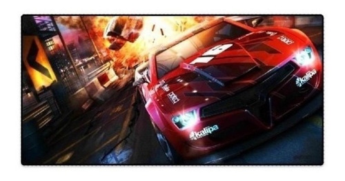 Mouse Pad gamer Exbom MP-7035C de tecido Carro de corrida xg 350mm x 700mm x 3mm