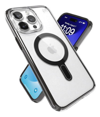 Speck Clear iPhone 15 Pro Max Case Clicklock Antideslizante