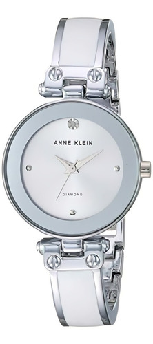 Anne Klein | Reloj Mujer | Ak/1981wtsv | Original Color de la correa Blanco/Plateado Color del bisel Plateado Color del fondo Plateado