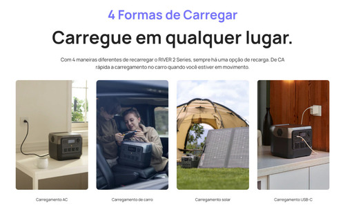 Estação De Energia Portátil 110v River 2pro Gerador Solar