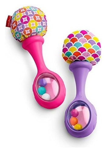 Sonajero Fisher-price Rattle 'n Rock Maracas, Rosa / Morado 