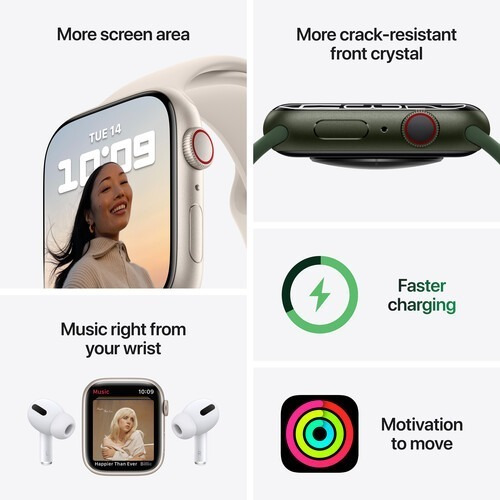Imagen 6 de 9 de Apple Watch Series 7 Gps+ Celular Aluminio, Correa Deportiva