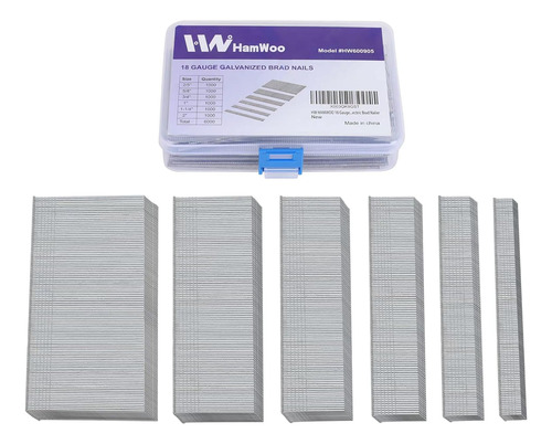 Hw Hamwoo 18 Gauge Brad Nails (2 ,1-1/4 ,1 ,3/4 ,5/8 ,2/5...