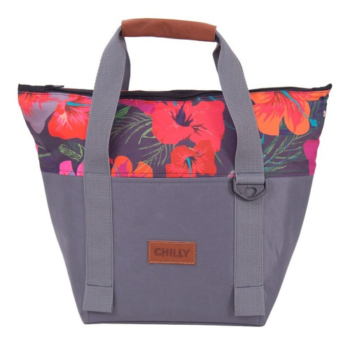 Imagen 10 de 10 de Bolso Térmico 10 Lts Diseño Hibiscus Chilly