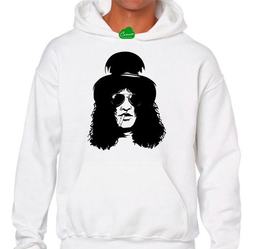 Buzo Canguro Hoodie Blanco - Guns And Roses