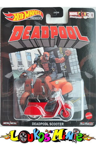 Hot Wheels Deadpool Scooter Marvel Lacrado