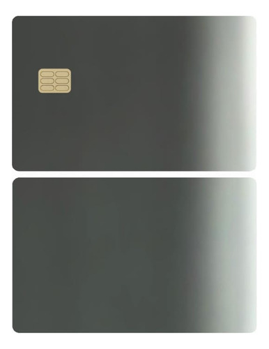 Adesivo Cartão Crédito Debito Skin Metalico Brilho Cinza