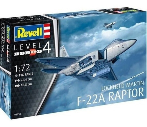 Imagen 1 de 2 de Revell F-22a Raptor Lockheed Martin 3858 1/72  Rdelhobby Mza
