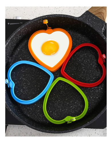 Molde De Silicona Con Mango De Acero Inoxidable Para Huevo