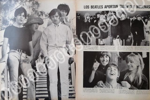 Cartel Retro Nota. Los Beatles 1960s Talento Y Melenas