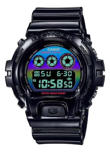 Reloj Hombre Casio Dw-6900rgb-1dr G-shock Correa Negro Bisel Negro Fondo Blanco