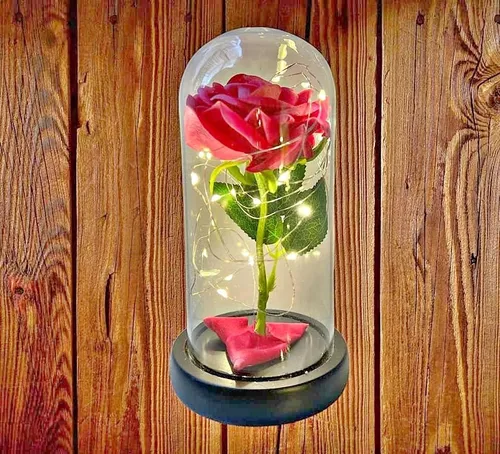 Flores Eternas en taza de vidrio – Tienda de regalos en Ecuador