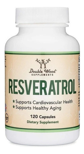 Double Wood Supplements | Resveratrol | 250mg | 120 Capsules