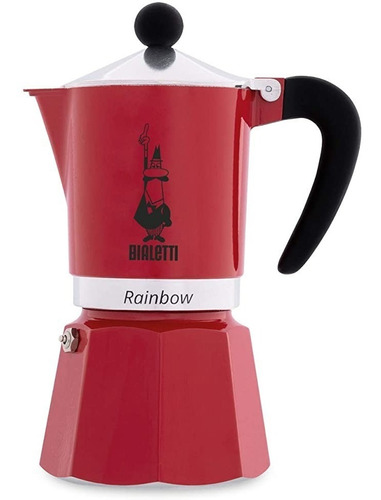 Cafetera Bialetti Rainbow Red 6 Pocillos